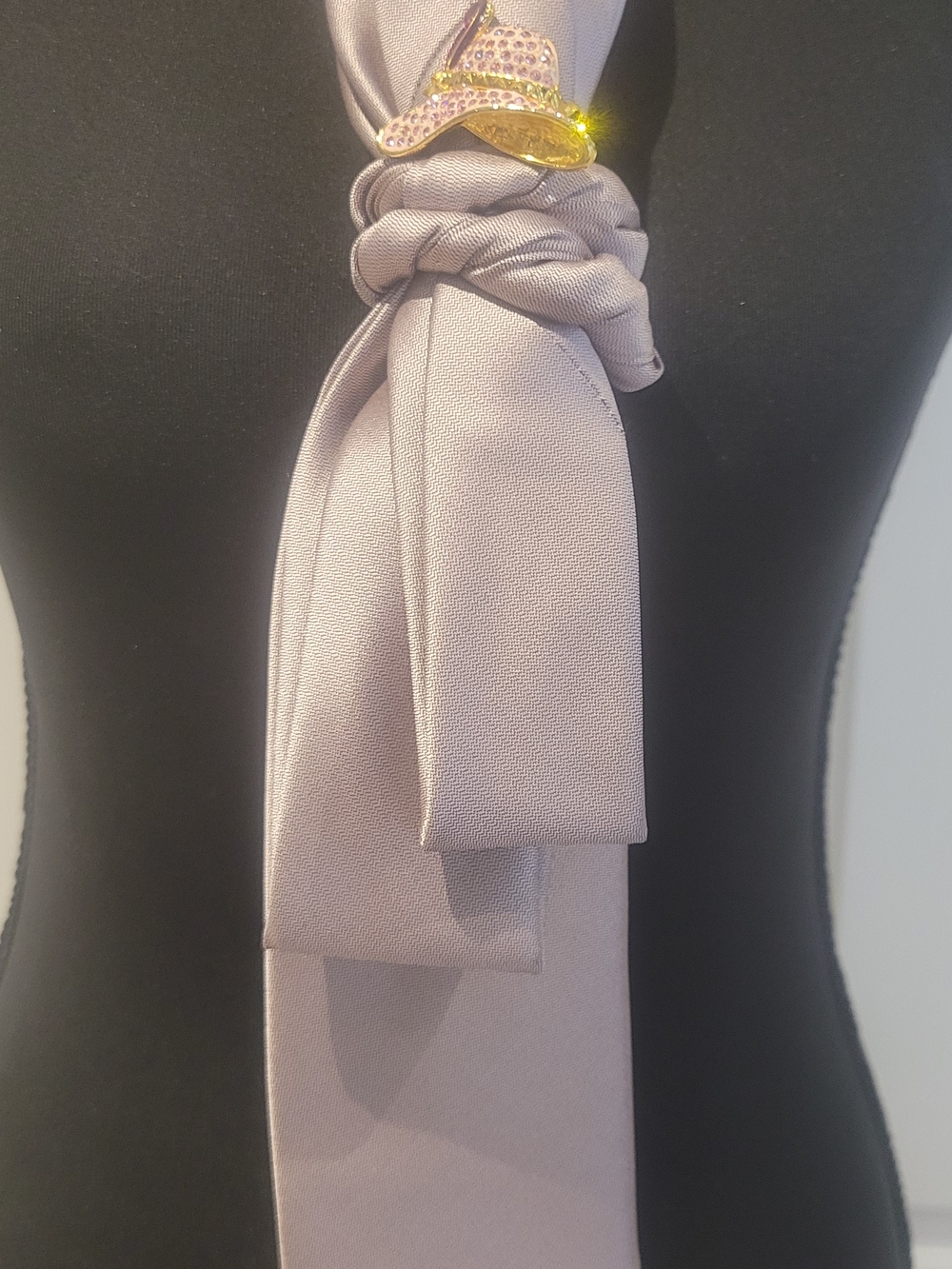 Alfani Gold-Tone Scarf Slide with Pink Rhinestones